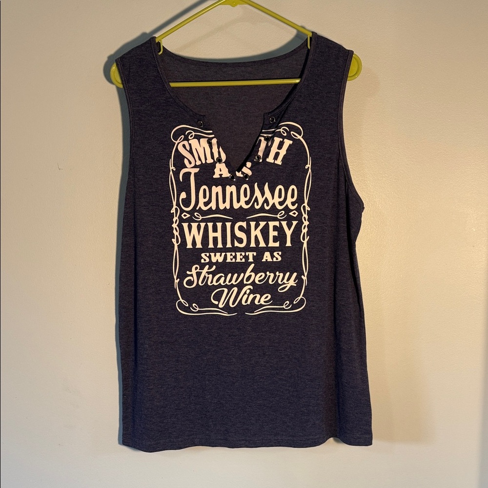 Amazon Navy Graphic Tennessee Whiskey Tank Top